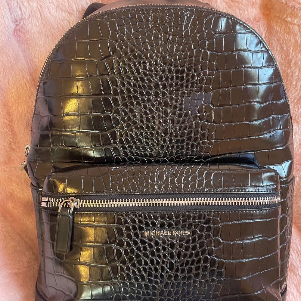 Black Michael Kors Leather Backpack